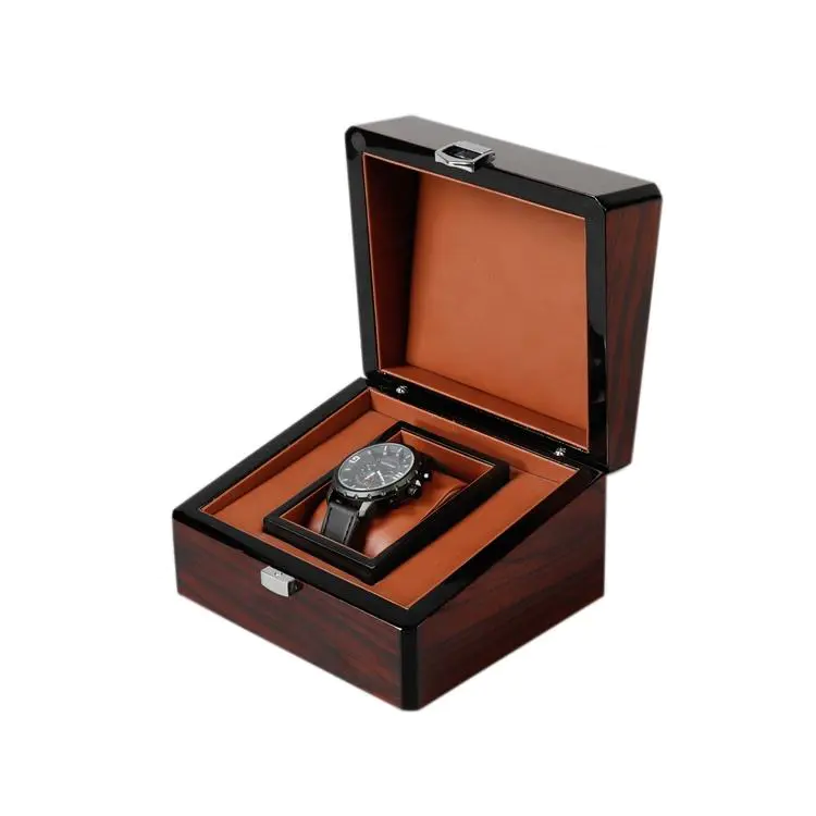 DS High Glossy Brown Custom Storage Display Wooden Box for Watch