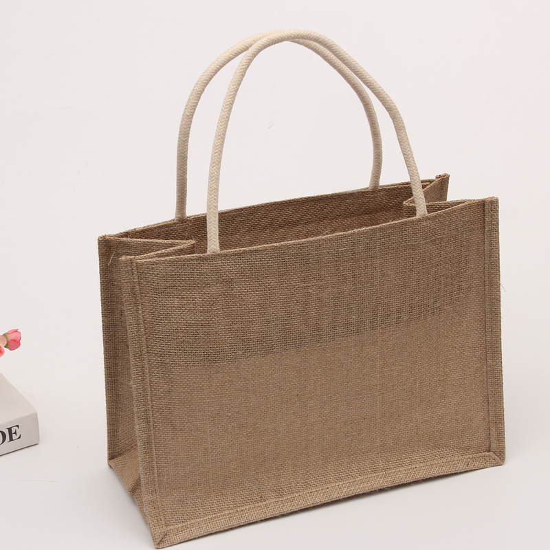 Hot Selling Custom Linen Tan Color Burlap Packaging Hemp jute Bag