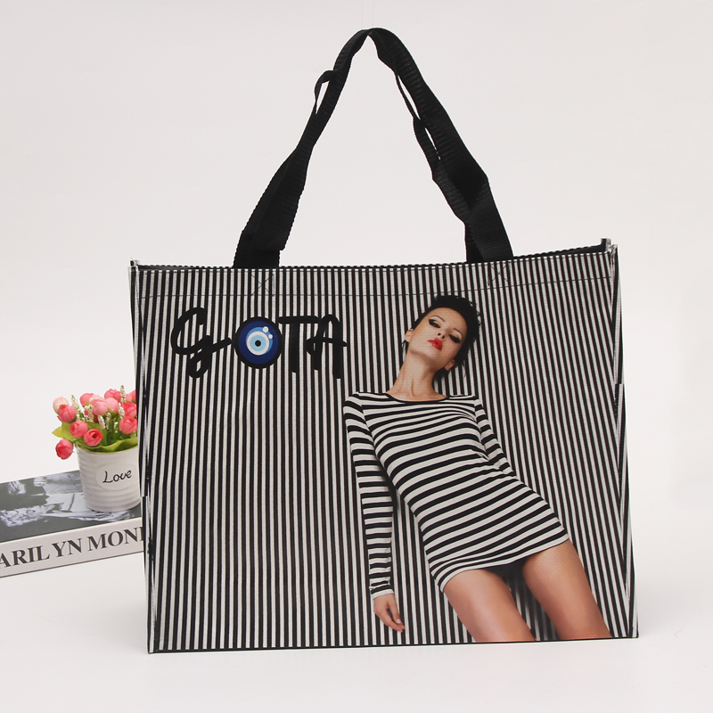 OEM Factory polypropylene tote bag Full Printing PP Shopping bags Laminated Non Woven bag