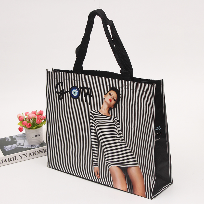 OEM Factory borsa tote in polipropilene Full Printing PP Shopping bags Laminated Non Woven bag