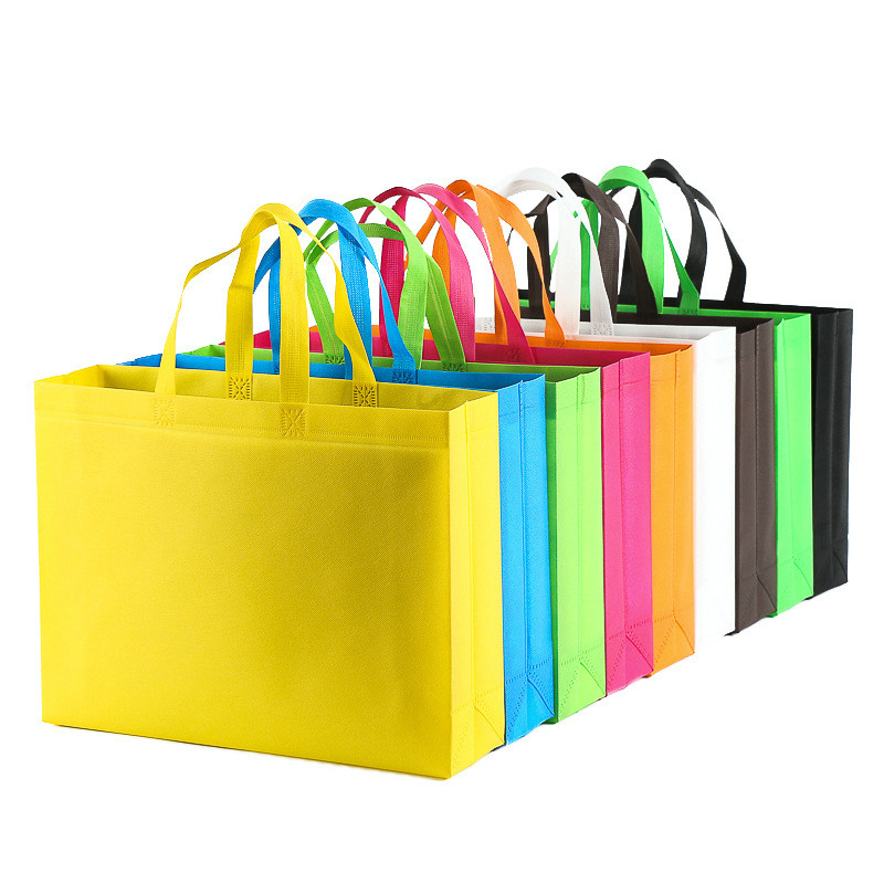 Hurtownia Przenośne torby na zakupy Wielokrotnego użytku Ekologiczne torby z włókniny Niestandardowe logo Tkanina Na zakupy