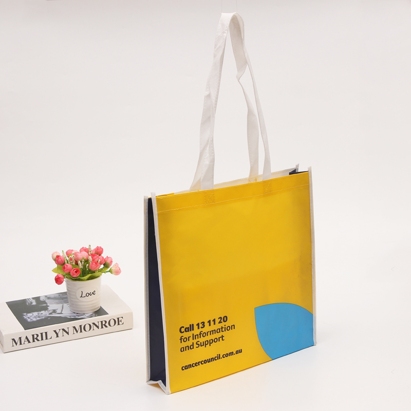 Eco Friendly PP Laminated custom shopping tote bag promotional high quality non woven bags wholesale
