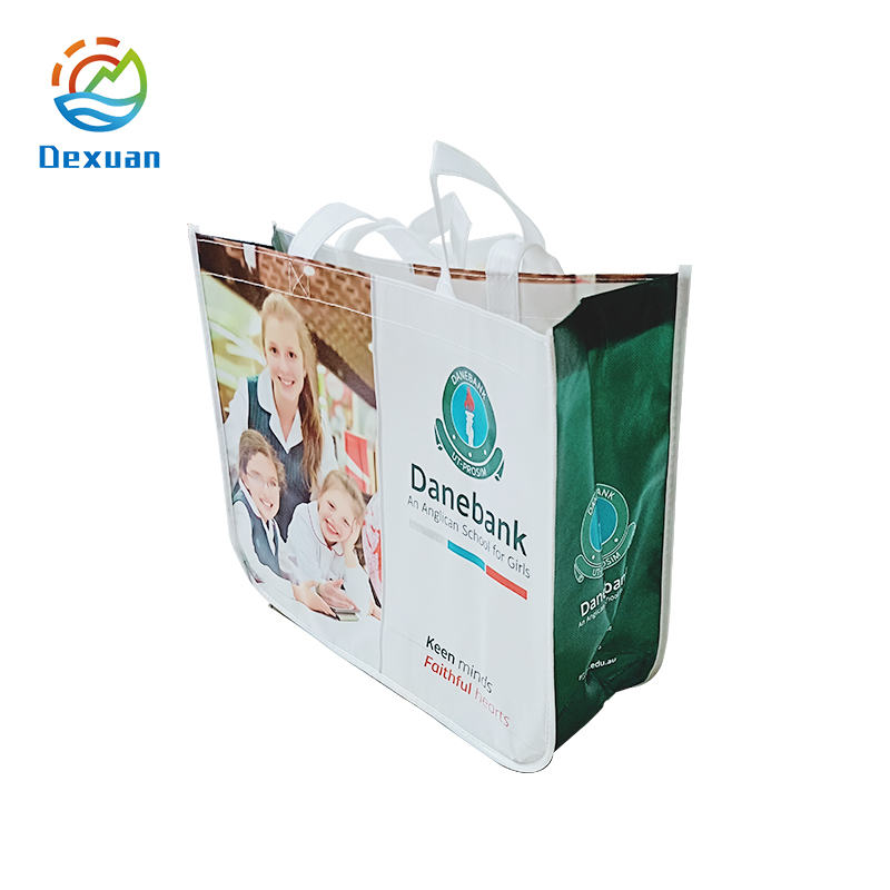 Grocery Promotional Laminated Tote Shopping Professional Non Woven Bag With Logo