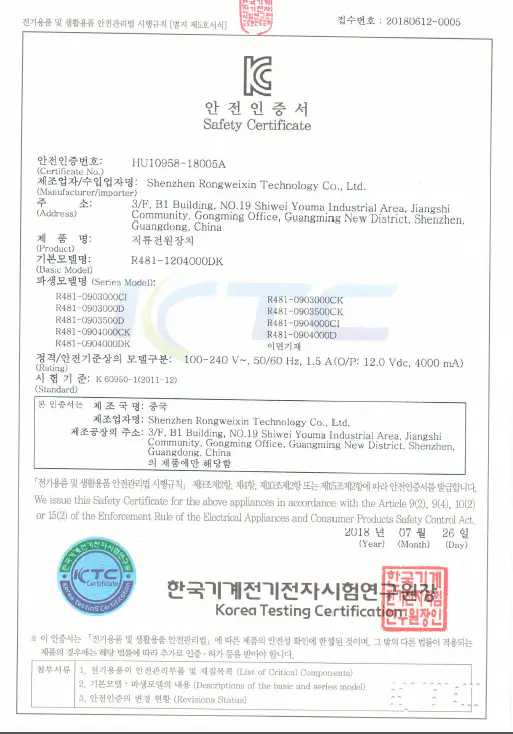 Certificato KC