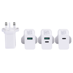 Fast Charger For Mobile Phone PD Charger USB-A, USB-A+C, USB-C 20W 5V3A/9V2.22A/12V1.67A 
