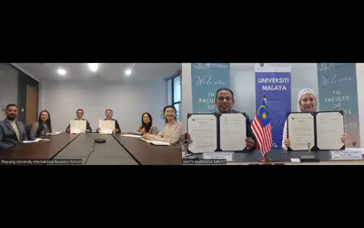 ZIBS与马来亚大学商学院合作备忘录签约仪式于线上成功举行
