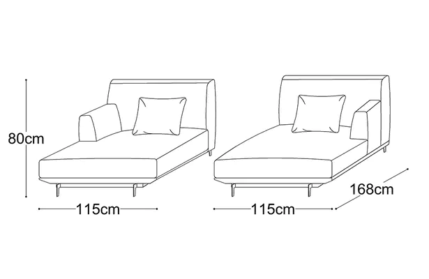 Modern Grey Fabric Sofa Home Using Big Cushion