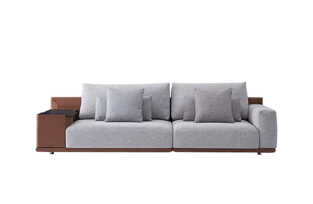 Soft Comform Fabric Sofa With Wooden Coffee Table