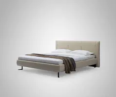 Soft Leather Big Headboard Design Elegant Bed
