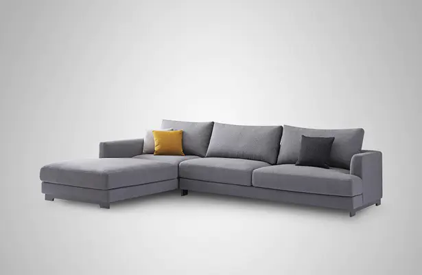 Grey Combination Fabric Sofa Bed Couch Living Room