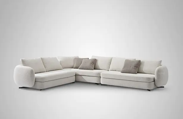 White Fabric Sofa High Quality Free Combination