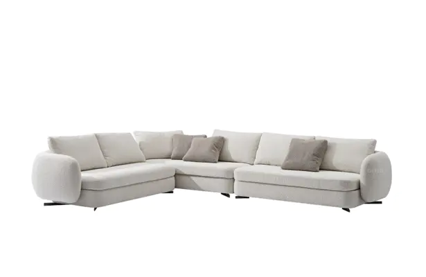 White Fabric Sofa High Quality Free Combination