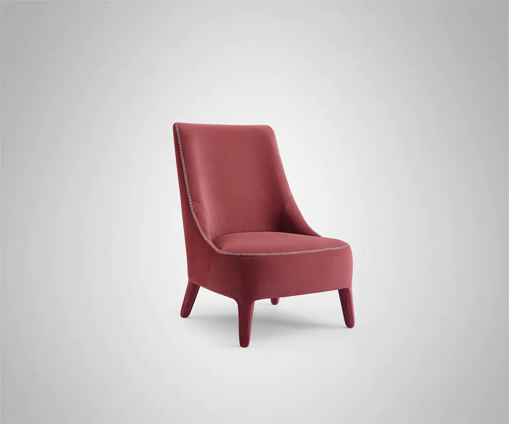 Red Fashion High Back Leisure Armchair