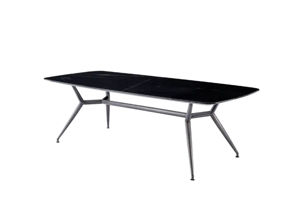 Marble Table Top Modern Stainless Steel Base Dining table