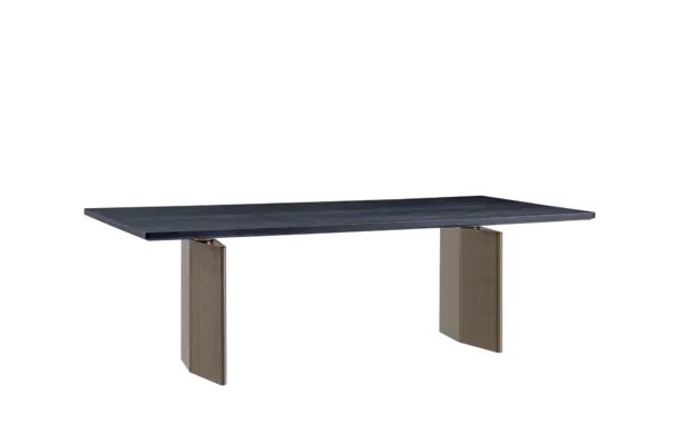 Factory Price Wooden Top Bronze Legs Dining Table 