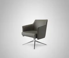 Simple Design Executive Swivel Armchair Leather Office Leisure