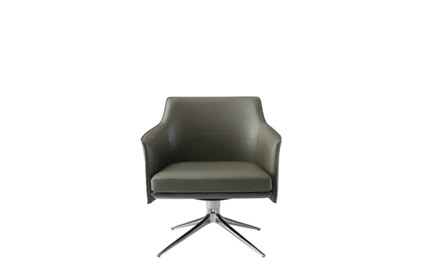 Simple Design Executive Swivel Armchair Leather Office Leisure
