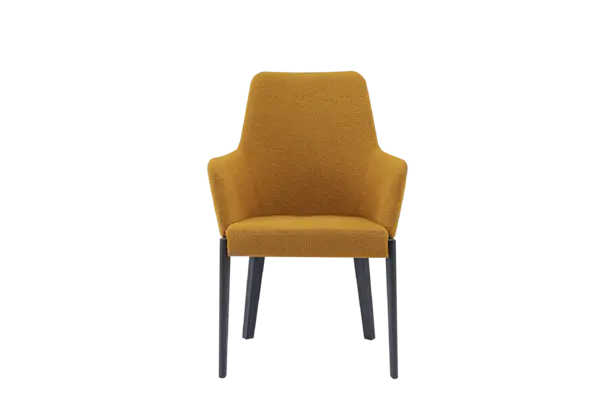 2023 New Design Hotel Furniture Yellow Upholstery Modern Dining Chair