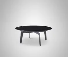 Italian High End living Room Coffee Table Black Marble Top 