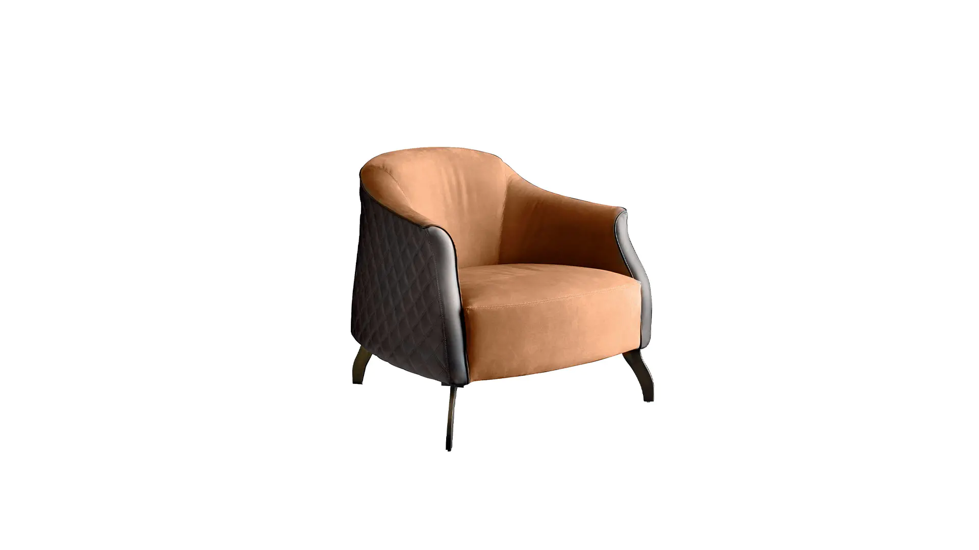 Luxury Relax Orange Leisure Hotel Furniture Metal Frame Modern Simple Custom Armchair