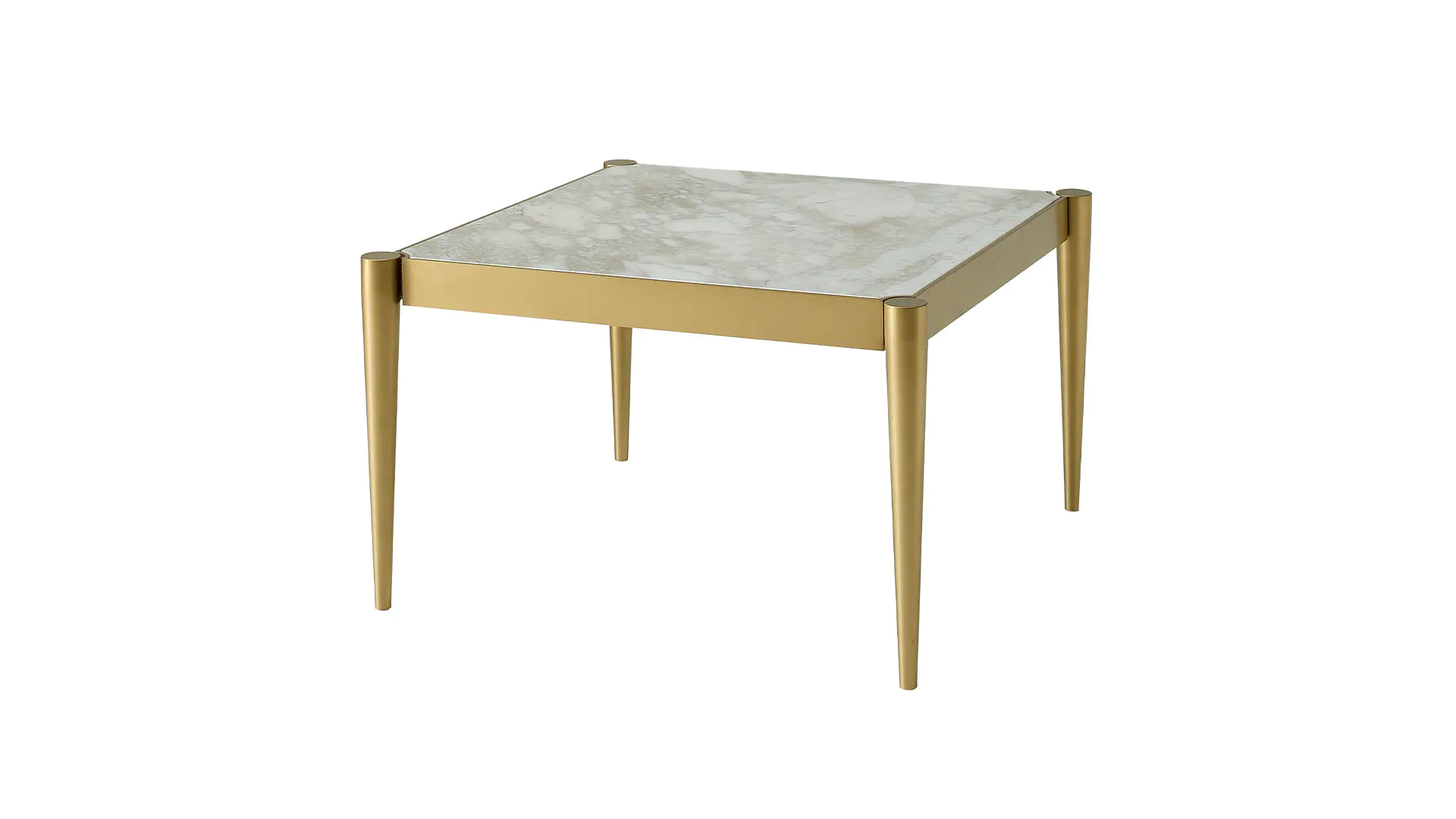 Modern High Quality Natural Stone Square Coffee Table Marble Center Table Wth Metal Base