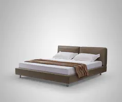 Italian Design Luxury Bedroom Furniture Set Modern Upholstered Leather Bedroom Bed