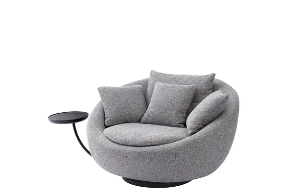 Italian Design Upholstered Hotel Furniture Leisure Velvet Swivel Armchair For Living Room