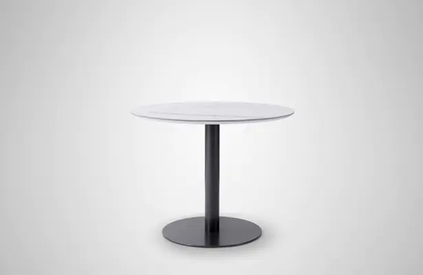 Commercial Furniture Modern Metal Base Round Marble Top Side Table for Restaurant