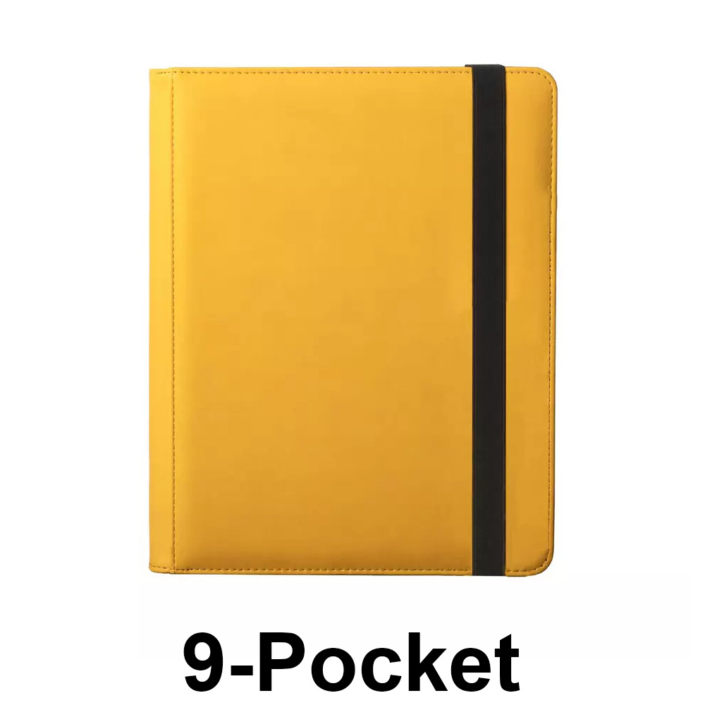 9-Pocket Premium Lædersamlere Album med elastisk rem