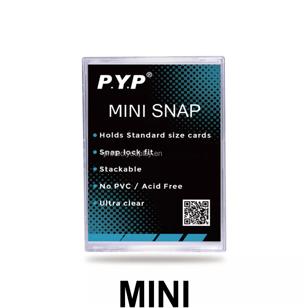 Mini Snap Card Holder Trading Card Box Card Storage、encaixe de duas peças