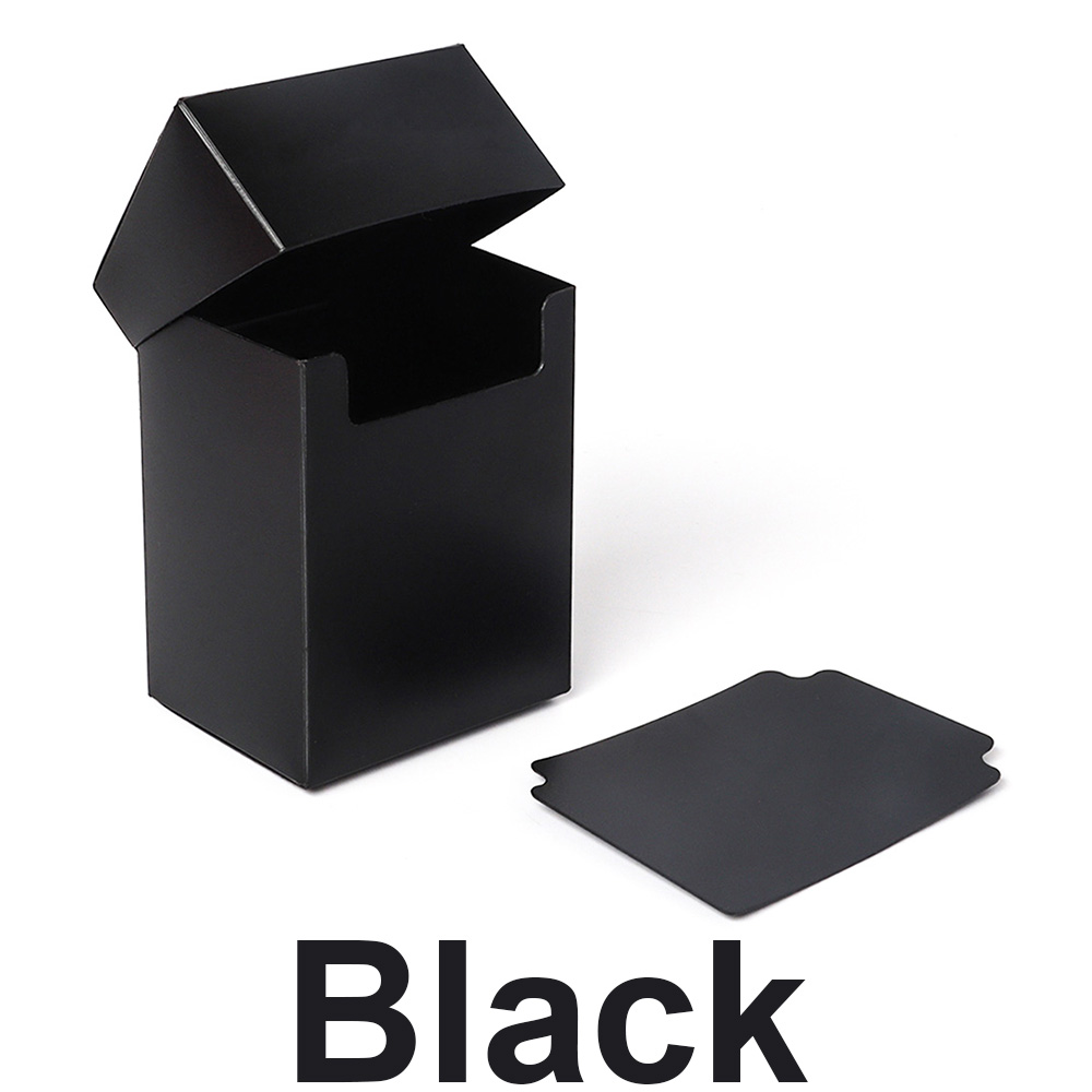 Black TCG Gaming Card Deck Box 60+with Dividers、Gaming Card Deck Box