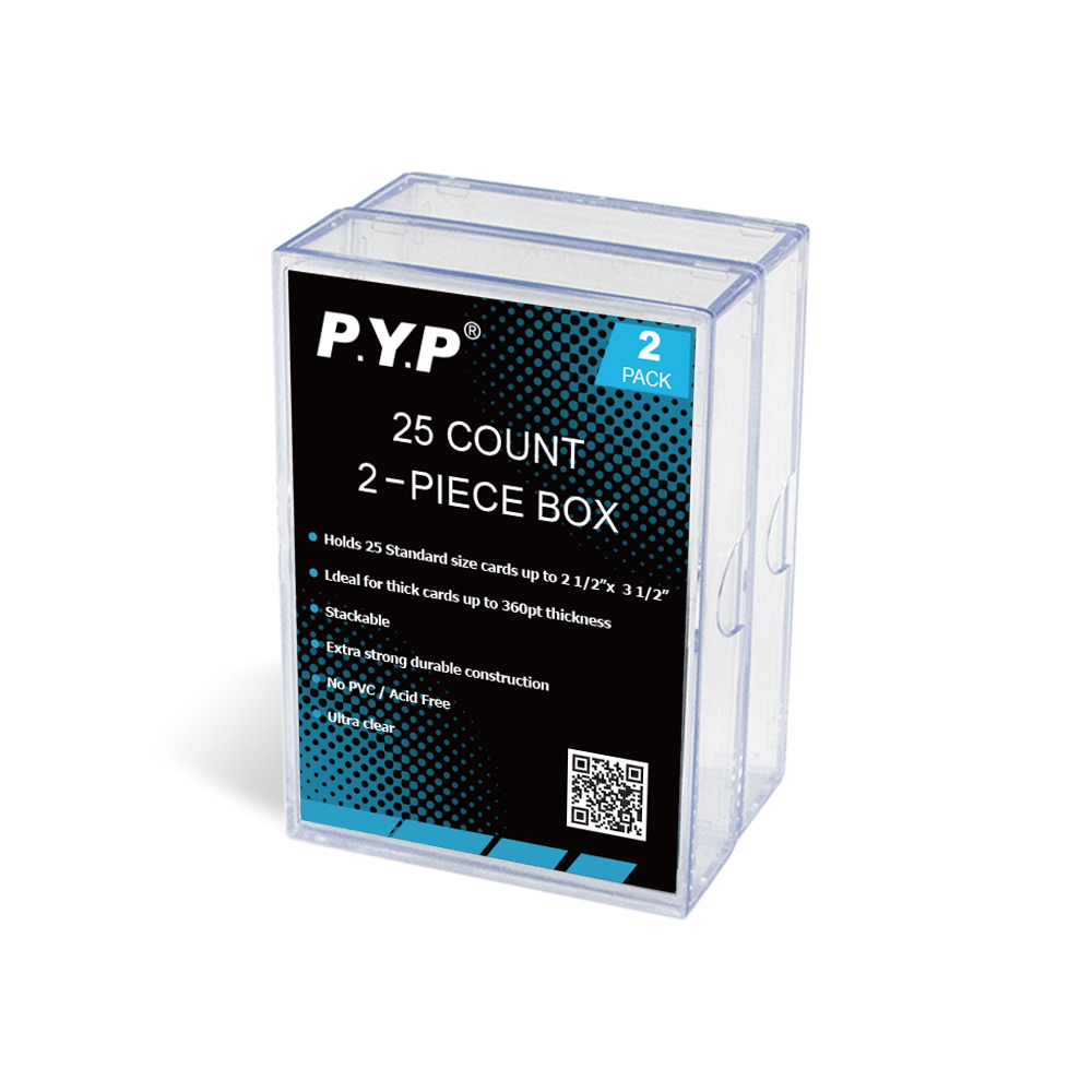 2-Piece Slider Trading Card Box - 25 Count