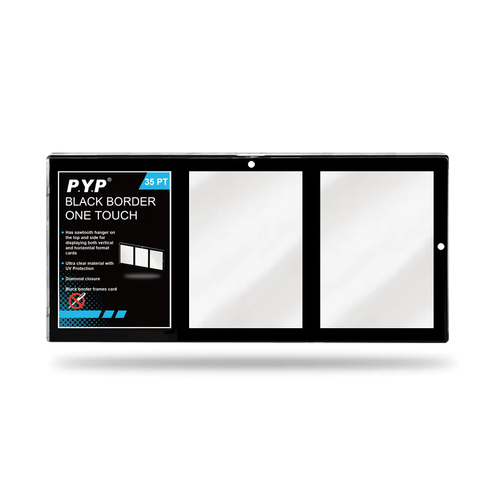 35PT 3-korts svart kant magnetisk kortholder UV-beskyttelse
