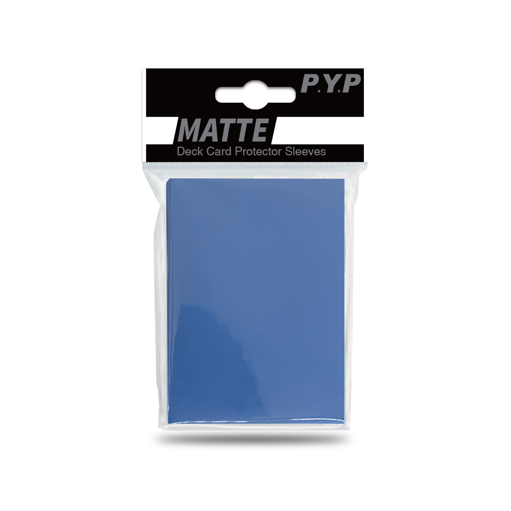 Matte Deck Card Protector Game Card Sleeves Blue Color Standard Size 66x91mm