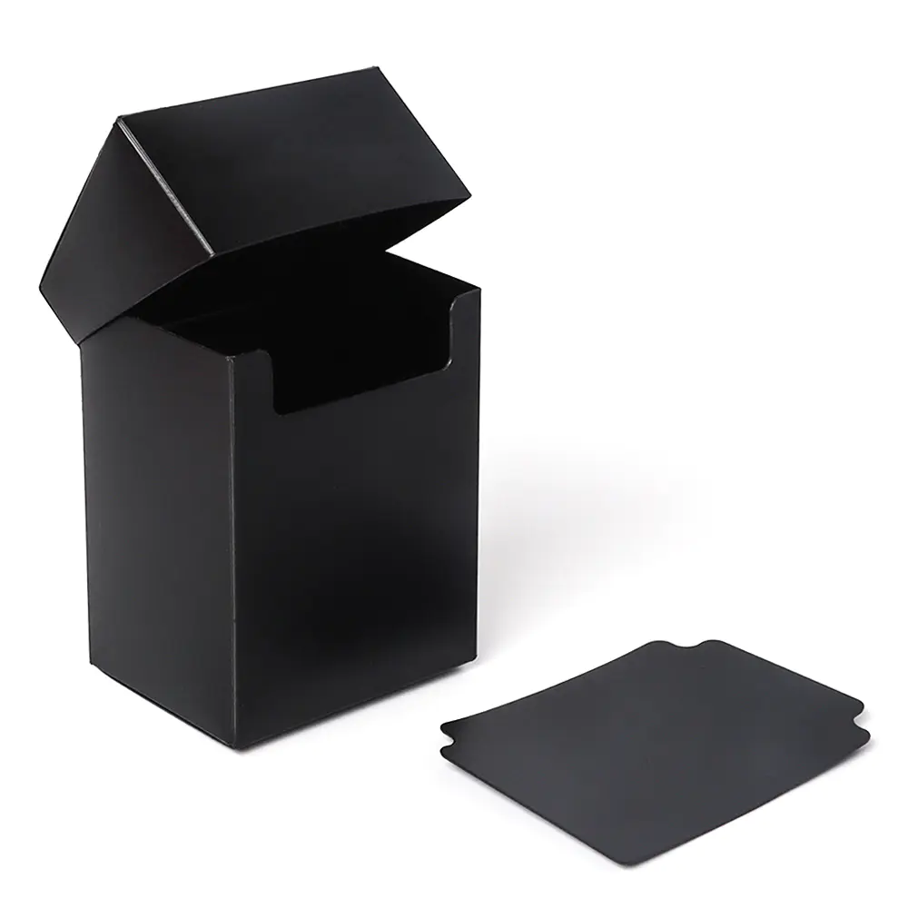 Black Gaming Card Deck Box 80+ with Dividers
