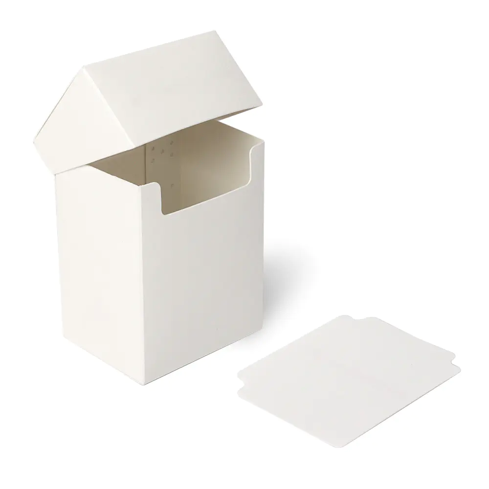 Caixa de Deck de Cartas de Jogos Branca 80+ com Divisórias