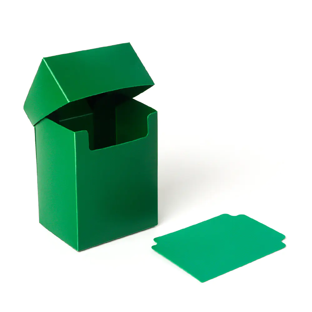 Green Gaming Card Deck Box 80+ avec séparateurs