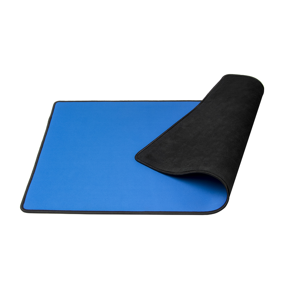Solid Color Gaming Playmat with Stitched Edging - Blue