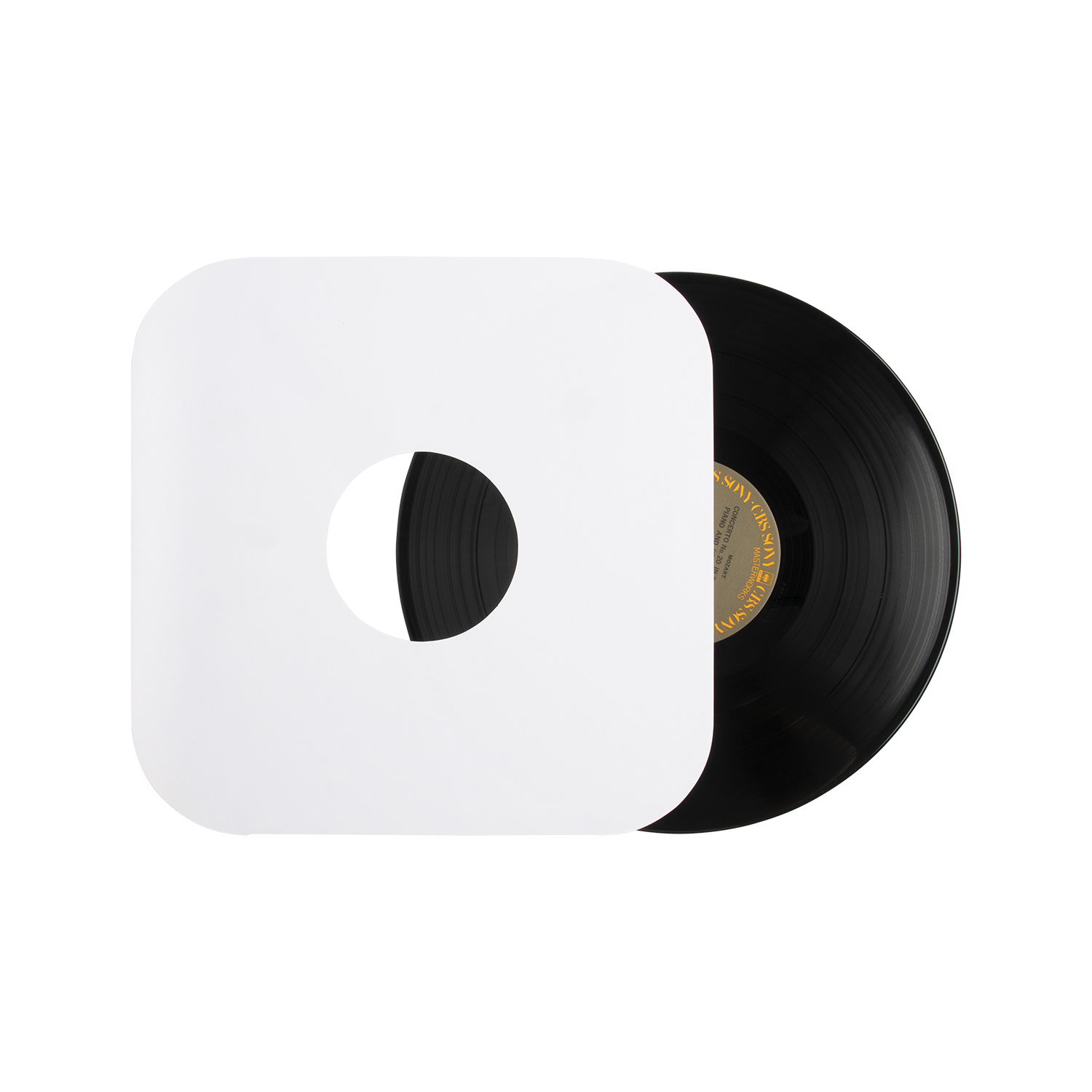 Άσπρα/μαύρα/έγχρωμα εσωτερικά μανίκια χαρτιού LP με στρογγυλή γωνία