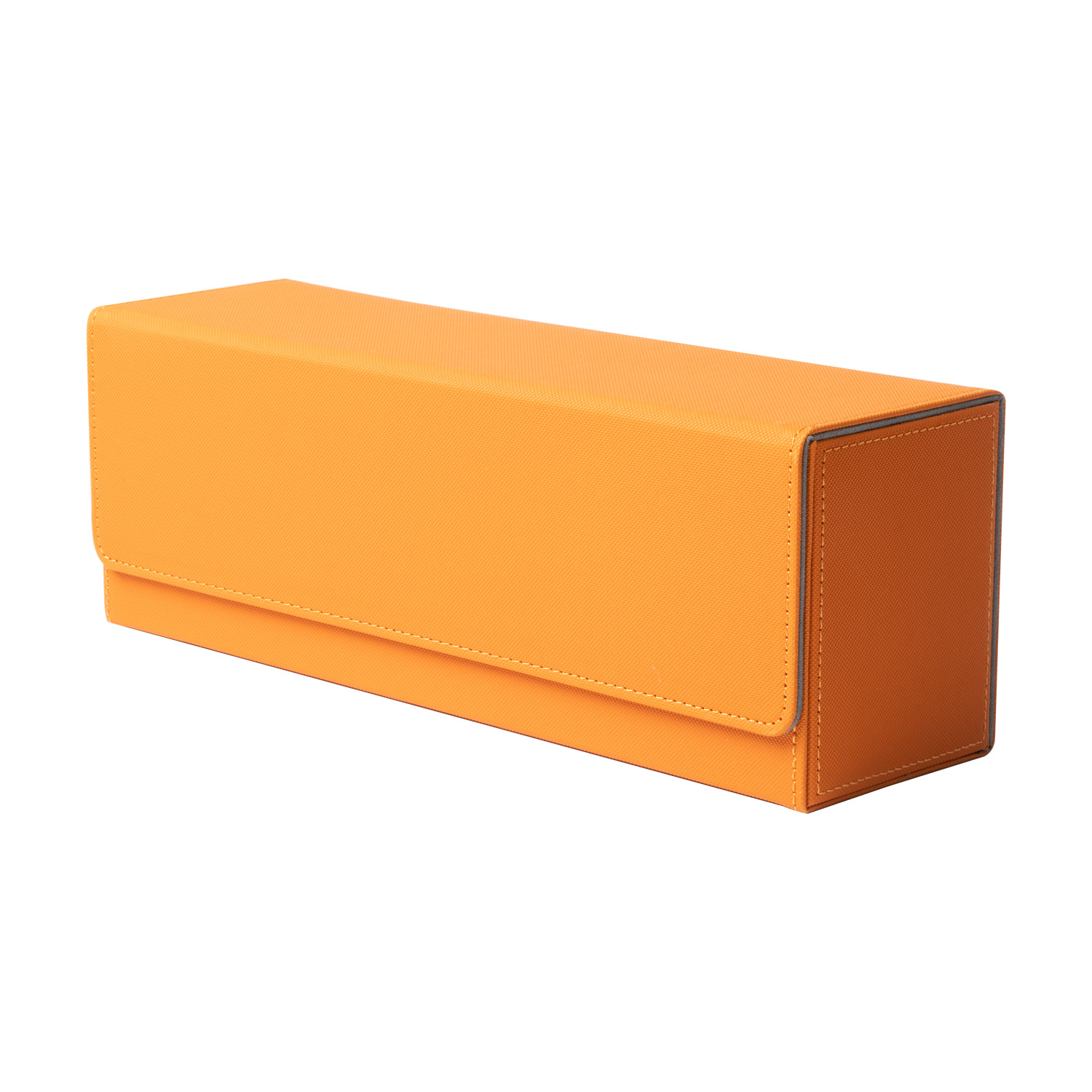 MTG Desk Box 400 Card Desk Box Card Storage Box Magnetic Deck Box PU Leather Deck Box-orange