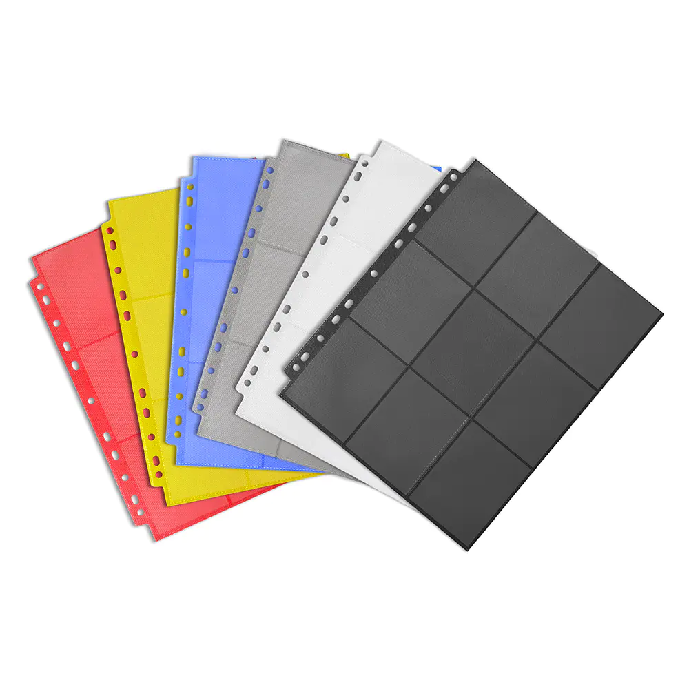 Side Loading 9-Pocket Punch Pages for Standard Size Cards