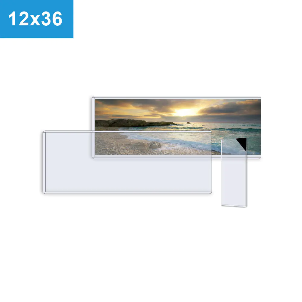 12x36 Toploader Twarde tworzywo sztuczne Panorama Photo Art Print Top loader