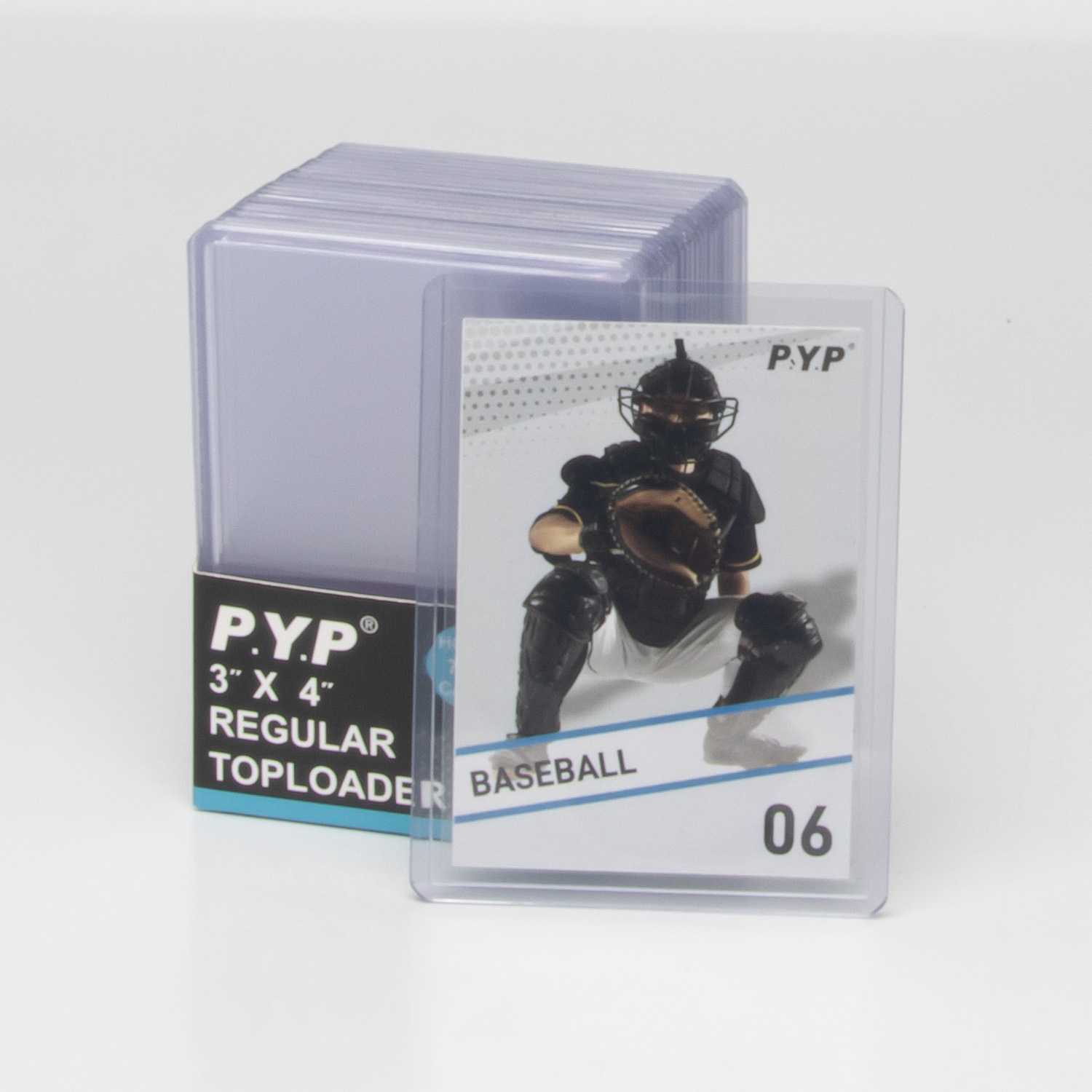 3x4 Toploader Protector de tarjeta de béisbol de plástico duro 75PT