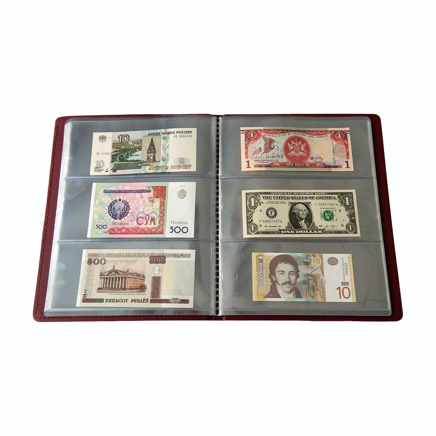 Transparent Paper Money Page Currency Album Banknotes Bill Book Collector Holders