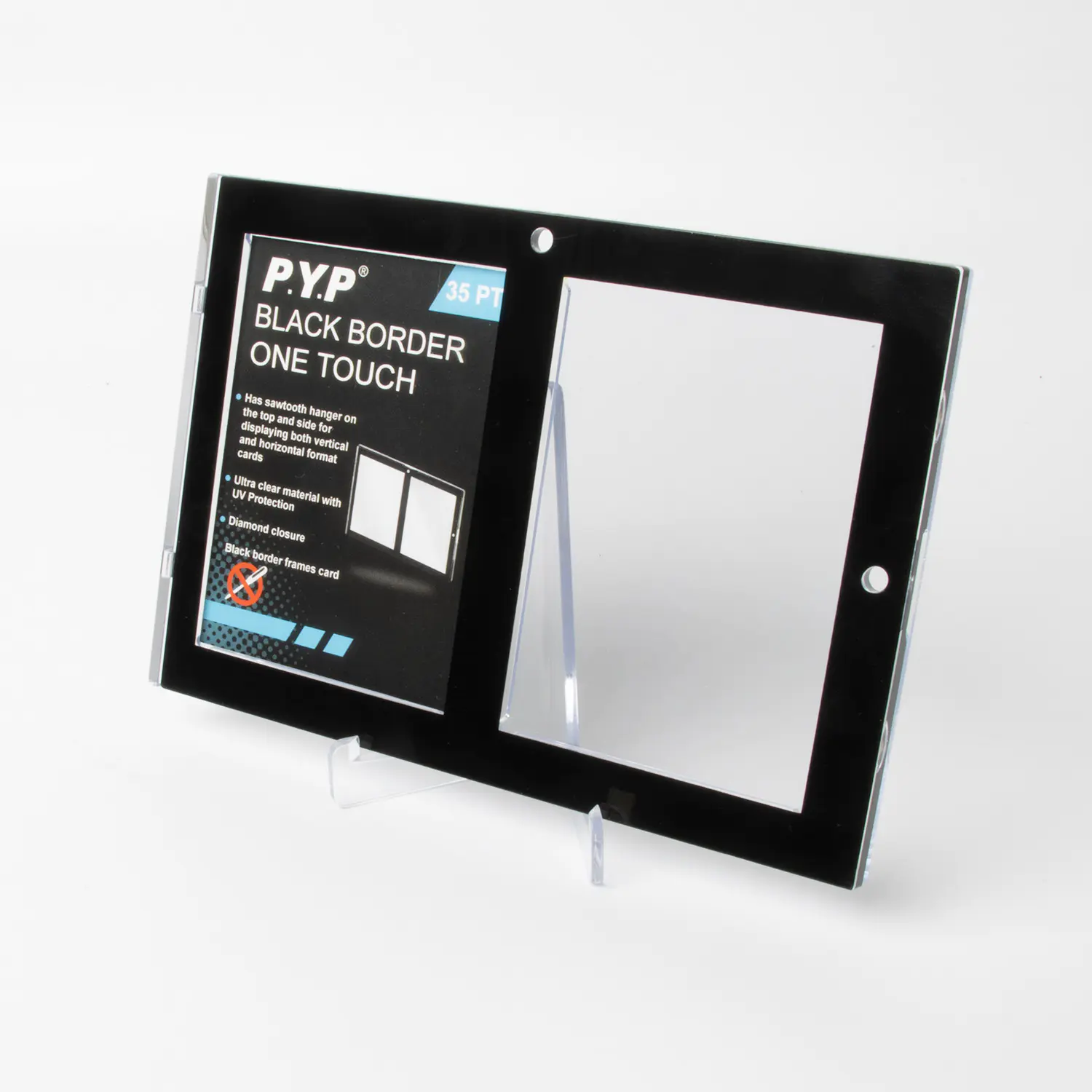 35PT 2-Karten-Magnetkartenhalter mit schwarzem Rand UV-Schutz