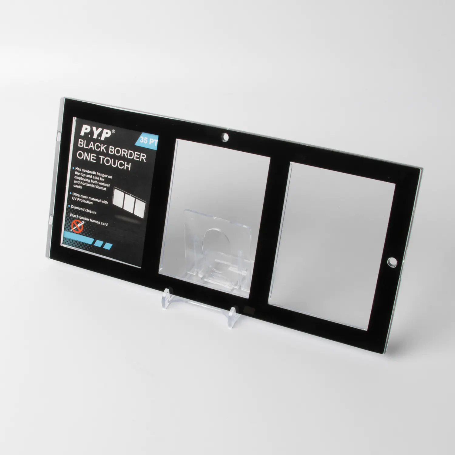 35PT 3-Karten-Magnetkartenhalter mit schwarzem Rand UV-Schutz