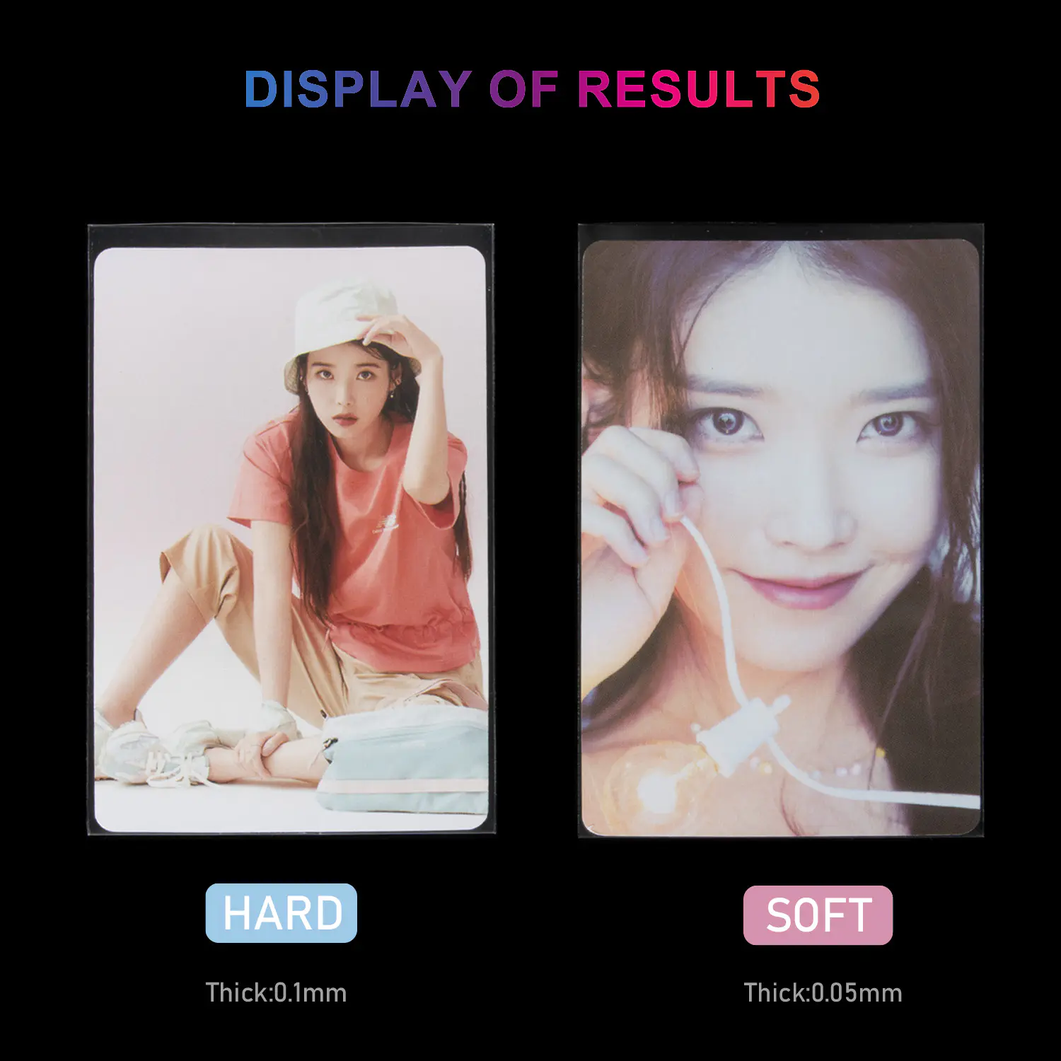 Clear Premium Slim Photocard Sleeves Hard/Soft for Kpop Confetti Deco Polcos Card Sleeves