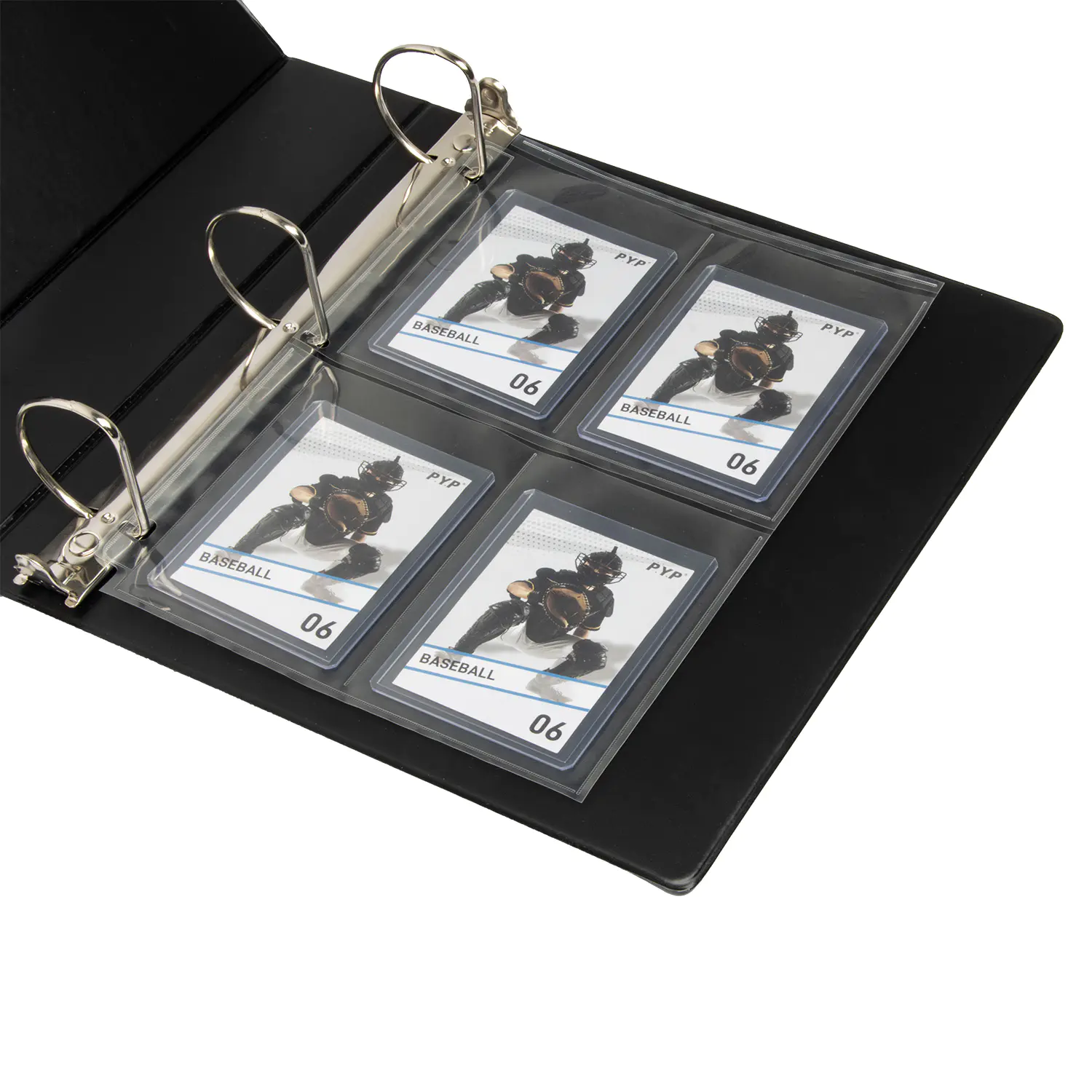Premium Series 4-Pocket Secure Pages (100ct) for Toploaders