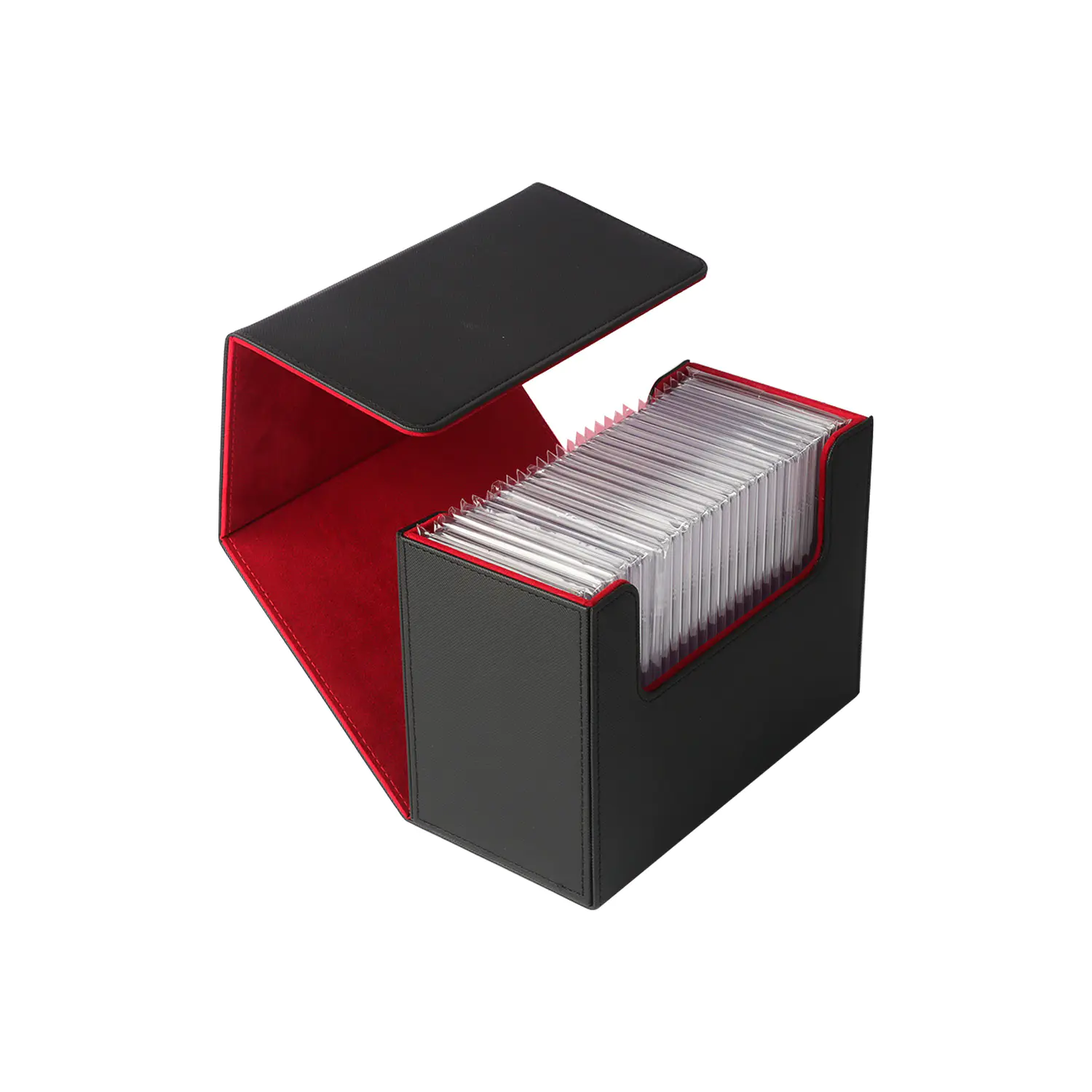 صندوق تخزين البطاقة المتدرجة حماية الجلود حالة بطاقة تخزين بطاقات التداول الرياضية المتدرجة
