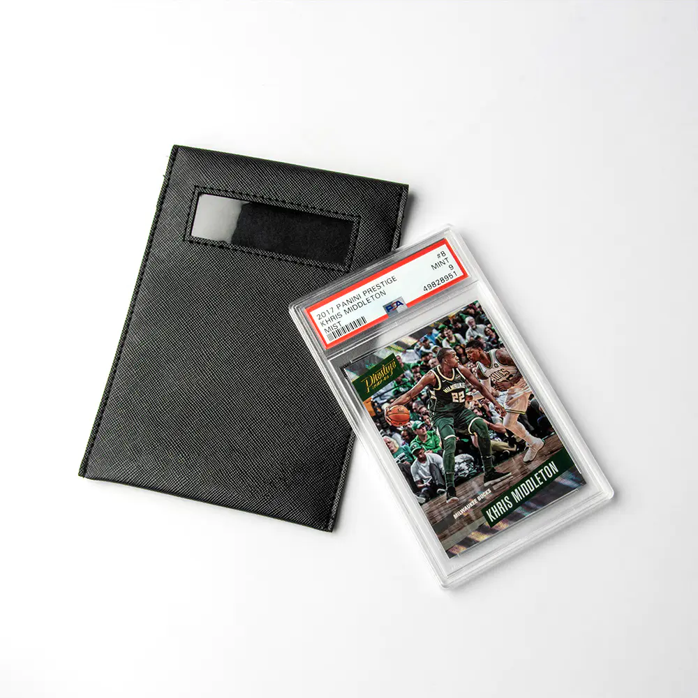 Sacs à cartes en cuir classés PSA avec carte de classement PSA BGS SGC BVG NBA NFL MLB Carte graduée